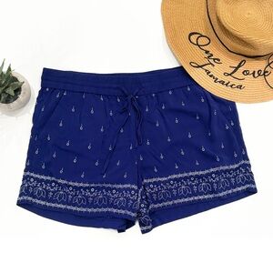LOFT Blue Patterned Women Shorts